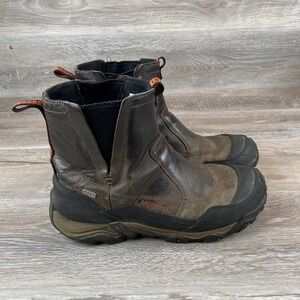 MERRELL Polarand Rove‎ Waterproof Brown Leather Boots Size 11